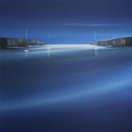 Painting Evasion marine 80 by Roussel Marie-Ange et Fanny | Painting Figurative Oil Marine, Minimalist