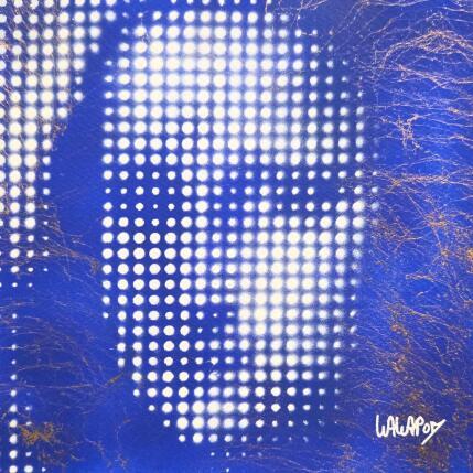 Peinture Joconde petit Bleu et Or par Wawapod | Tableau Pop-art Acrylique, Posca Icones Pop