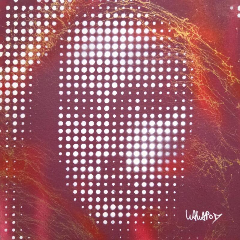 Peinture Joconde petit Bordeaux  par Wawapod | Tableau Pop-art Icones Pop Graffiti Acrylique