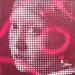 Painting Jeune fille au coeur Rose et Bordeaux by Wawapod | Painting Pop-art Pop icons Graffiti Acrylic
