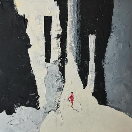 Peinture Un jour bien Clair par Tomàs | Tableau Abstrait Huile Scènes de vie, Société, Urbain