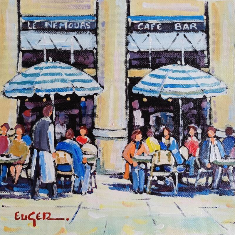 Peinture Place Colette à Paris  par Euger | Tableau Figuratif Urbain Scènes de vie Acrylique