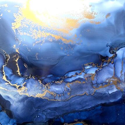 Peinture 2814 BLEU VELVET par Depaire Silvia | Tableau Abstrait Acrylique Marine, Minimaliste, Paysages