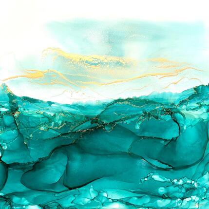 Peinture 2241 POESIE GIVREE par Depaire Silvia | Tableau Abstrait Acrylique Marine, Minimaliste, Paysages