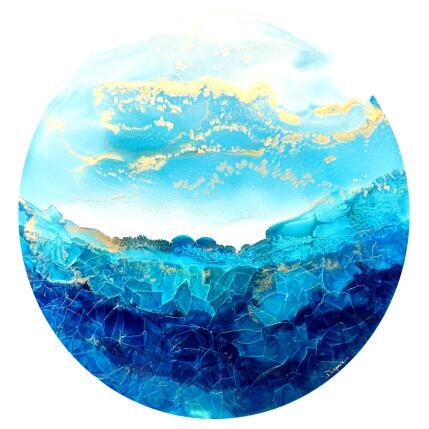 Painting F4 2667 POESIE MARINE by Depaire Silvia | Painting Abstract Acrylic Landscapes, Marine, Minimalist