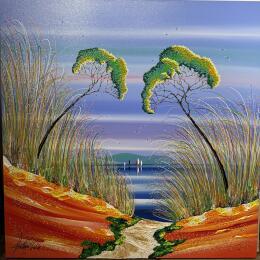 Painting Chemin de tendresse  by Fonteyne David | Painting Figurative Acrylic