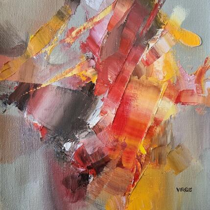 Painting Sleepless weekend by Virgis | Painting Abstract Oil Minimalist