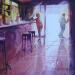 Pintura Leur bar préféré por Abbatucci Violaine | Pintura Figurativo Acuarela