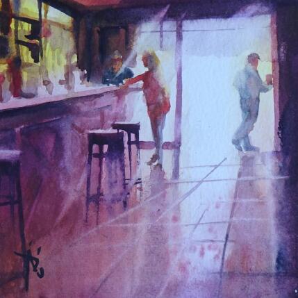 Peinture Leur bar préféré par Abbatucci Violaine | Tableau Figuratif Aquarelle