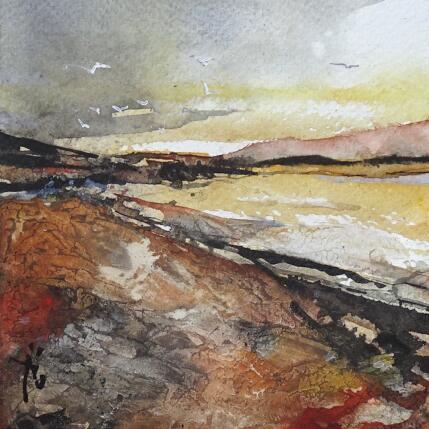 Gemälde L'océan n'est plus très loin von Abbatucci Violaine | Gemälde Figurativ Aquarell