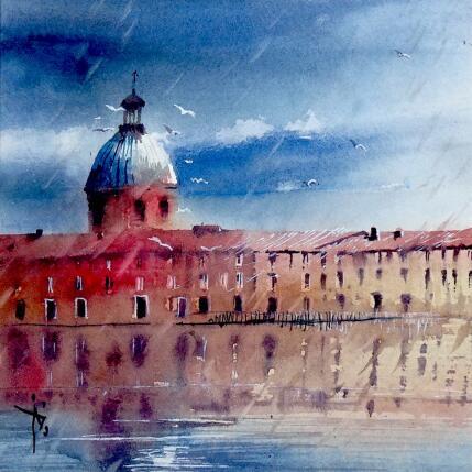 Gemälde L'Ondée von Abbatucci Violaine | Gemälde Figurativ Aquarell Pop-Ikonen