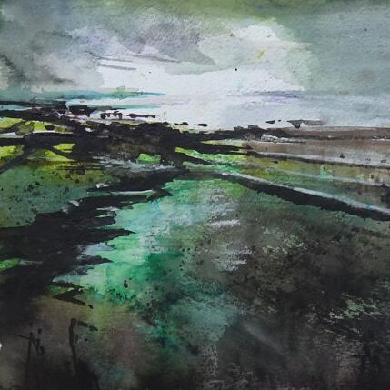 Gemälde Littoral von Abbatucci Violaine | Gemälde Figurativ Aquarell Pop-Ikonen