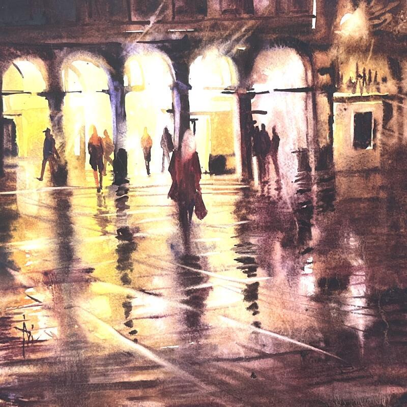 Gemälde Capitole...by night von Abbatucci Violaine | Gemälde Figurativ Aquarell