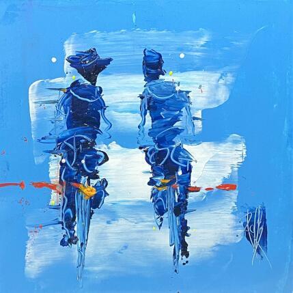 Painting A vélo by Raffin Christian | Painting Figurative Oil Life style, Pop icons