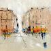 Painting Sur la place by Raffin Christian | Painting Figurative Urban Oil