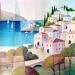 Painting AR120 GRECE  VILLAGE DE KEPHALONIA by Burgi Roger | Painting Figurative Landscapes Urban Marine Acrylic