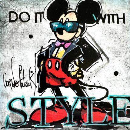 Painting Mickey style by Cornée Patrick | Painting Pop-art Graffiti, Oil Child, Cinema, Pop icons