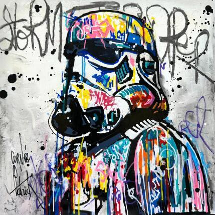 Painting Stormtrooper by Cornée Patrick | Painting Pop-art Graffiti, Oil Cinema, Pop icons, Urban
