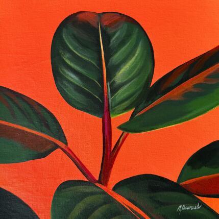Painting GREEN GLOW by Clavaud Morgane | Painting Realism Acrylic