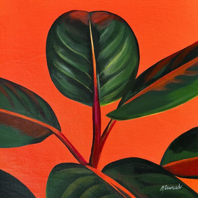 Painting GREEN GLOW by Clavaud Morgane | Painting Realism Acrylic