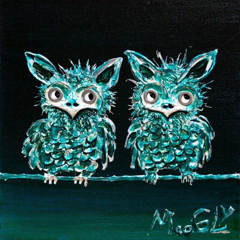Gemälde Nostalgius von Moogly | Gemälde Art brut Tiere Acryl Harz Pigmente