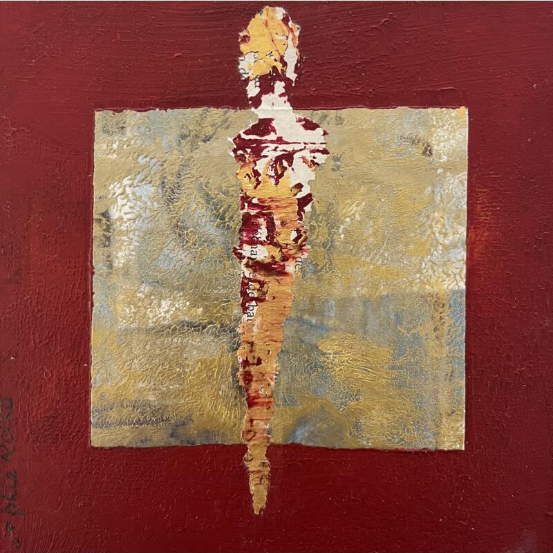 Painting Souvenir de pompiers by Rocco Sophie | Painting Raw art Acrylic Gluing Sand