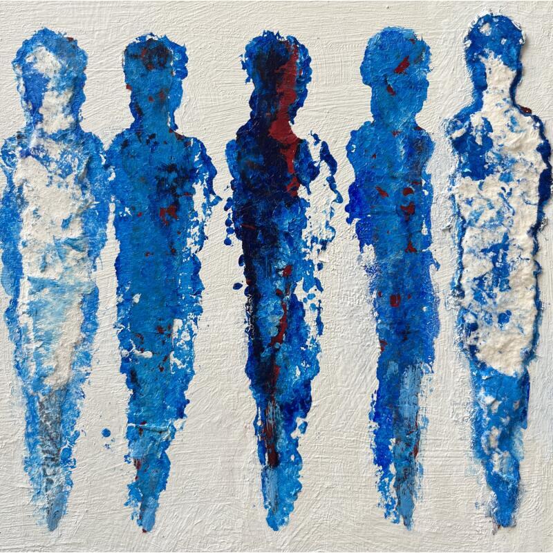 Painting Miroir d'eau by Rocco Sophie | Painting Raw art Acrylic Gluing Sand