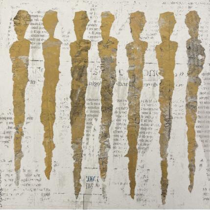 Peinture Magie des fées par Rocco Sophie | Tableau Art Singulier Acrylique, Collage, Sable