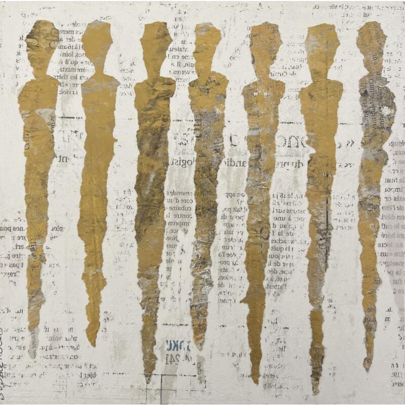 Painting Magie des fées by Rocco Sophie | Painting Raw art Acrylic Gluing Sand