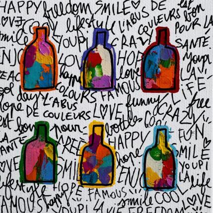 Gemälde STREET BOTTLES von Mam | Gemälde Pop-Art Acryl Minimalistisch, Pop-Ikonen, Stillleben