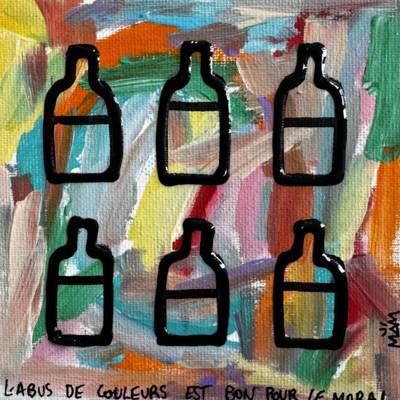 Gemälde ABUS COLORÉ von Mam | Gemälde Pop-Art Gesellschaft Pop-Ikonen Stillleben Acryl