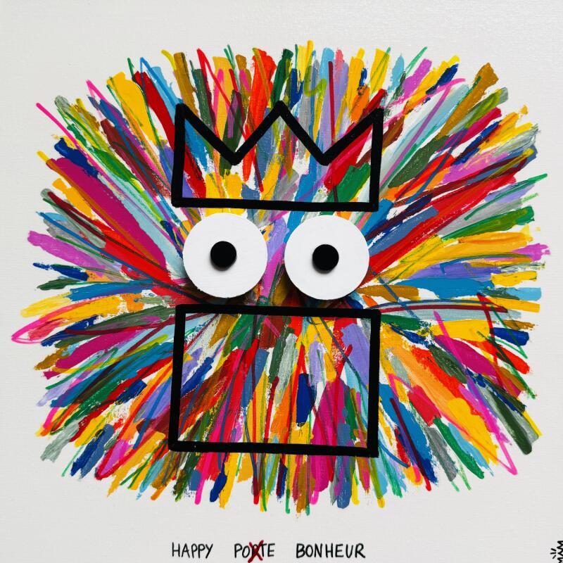 Gemälde HAPPY POTE von Mam | Gemälde Pop-Art Porträt Gesellschaft Pop-Ikonen Acryl