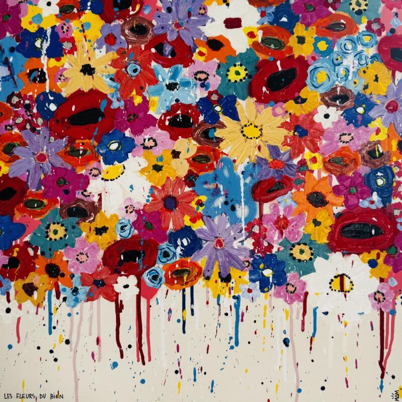 Painting LES FLEURS DU BIEN by Mam | Painting Pop-art Landscapes Pop icons Nature Acrylic