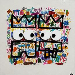 Peinture DUO DE POTES par Mam | Tableau Pop-art Acrylique