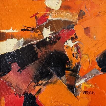 Painting A slightly orange by Virgis | Painting Abstract Oil Minimalist