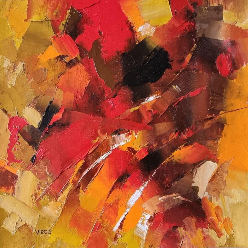 Peinture Heat par Virgis | Tableau Abstrait Minimaliste Huile