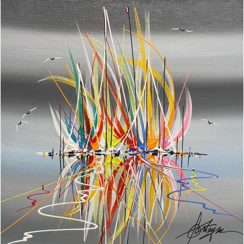 Painting A ta rencontre by Fonteyne David | Painting Figurative Acrylic