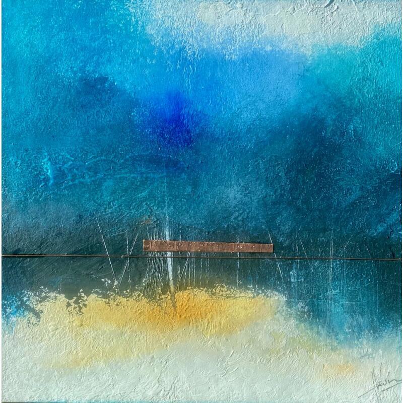 Painting Abstraction #4076 by Hévin Christian | Painting Abstract Minimalist Oil Acrylic Pastel