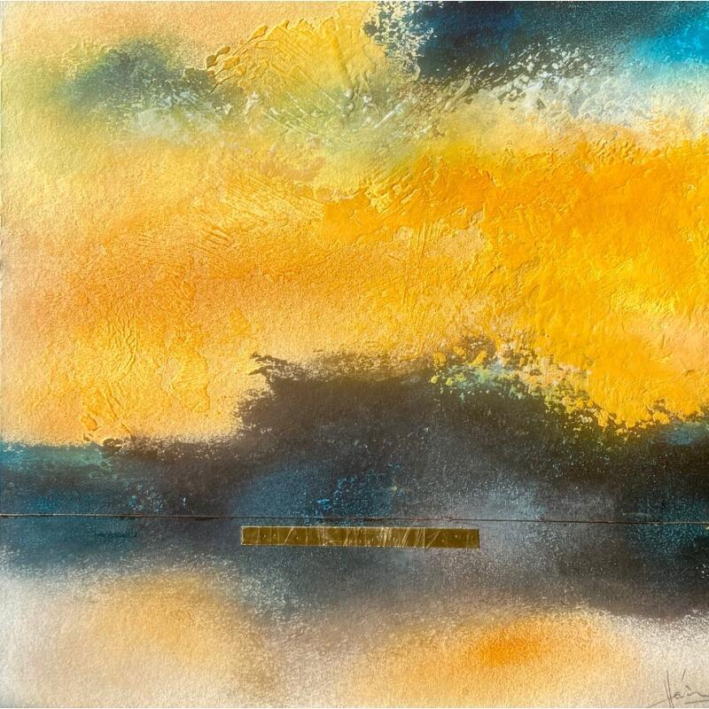 Gemälde Abstraction #4074 von Hévin Christian | Gemälde Abstrakt Minimalistisch Öl Acryl Pastell