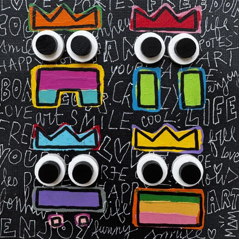 Pintura 4 POTES por Mam | Pintura Pop art Acrílico