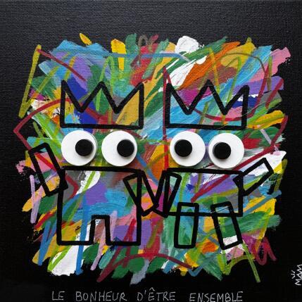 Peinture LE BONHEUR par Mam | Tableau Pop-art Acrylique