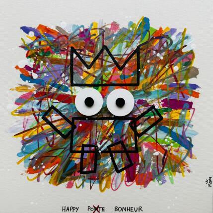 Peinture HAPPY par Mam | Tableau Pop-art Acrylique