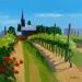 Painting Vignoble Angevin by Clavel Pier-Marion | Painting Impressionism Landscapes Wood Oil