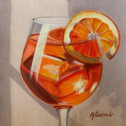 Peinture ORANGE SPRITZ par Clavaud Morgane | Tableau Réalisme Acrylique Natures mortes, Scènes de vie, Société