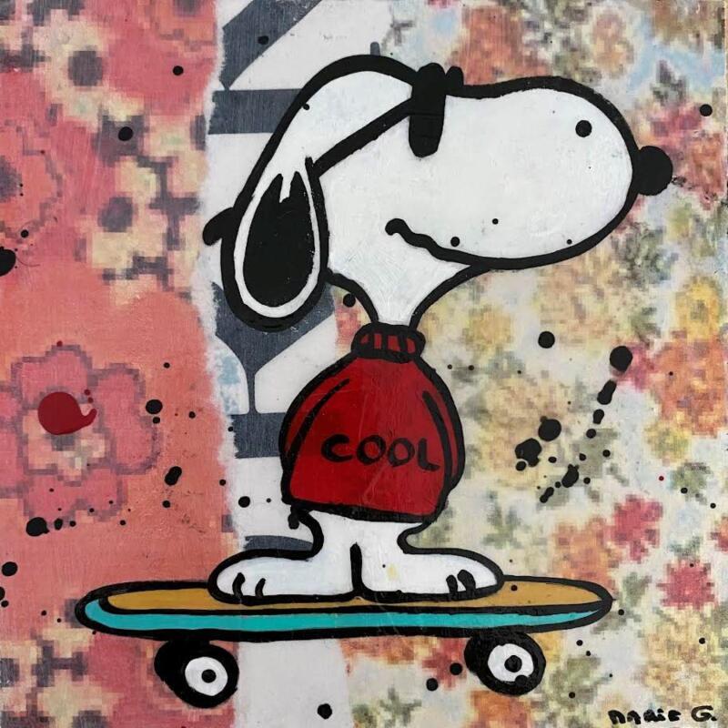 Gemälde F1  Joe cool von Marie G.  | Gemälde Pop-Art Pop-Ikonen Holz Acryl Collage