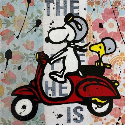 Gemälde F3 Dolce vita von Marie G. | Gemälde Pop-Art Acryl, Collage Pop-Ikonen