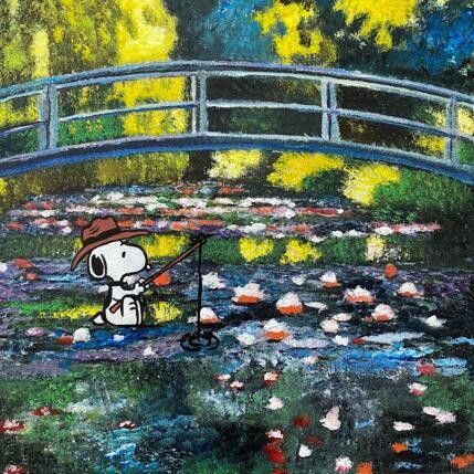 Peinture F4  Un dimanche chez Monet par Marie G.  | Tableau Pop-art Acrylique, Bois Icones Pop