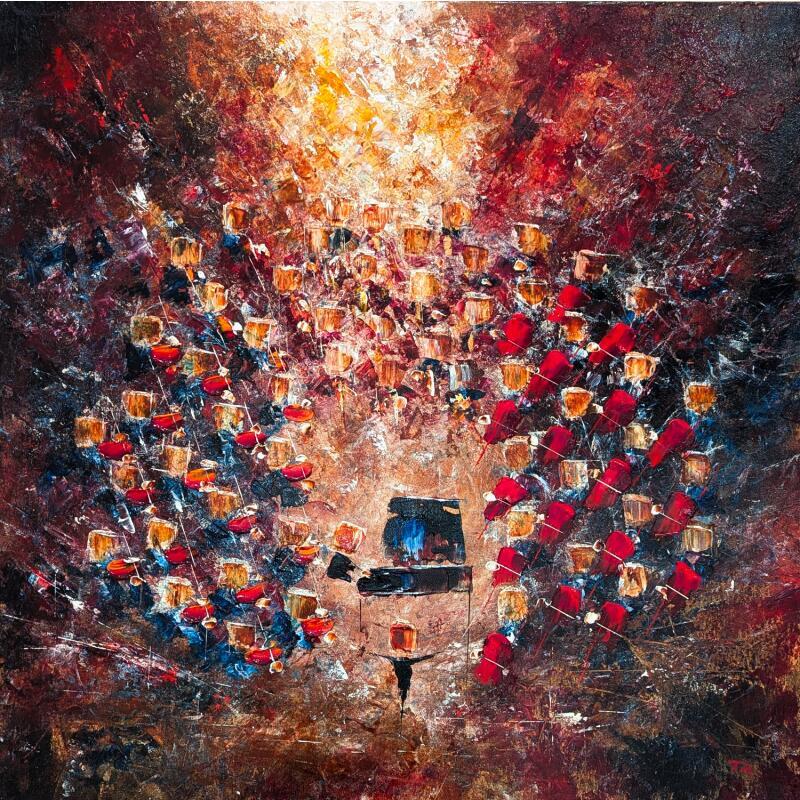 Pintura Concert rouge baroque por Reymond Pierre | Pintura Figurativo Aceite