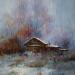 Peinture  Caseta en la nieve par Cabello Ruiz Jose | Tableau Figuratif Huile