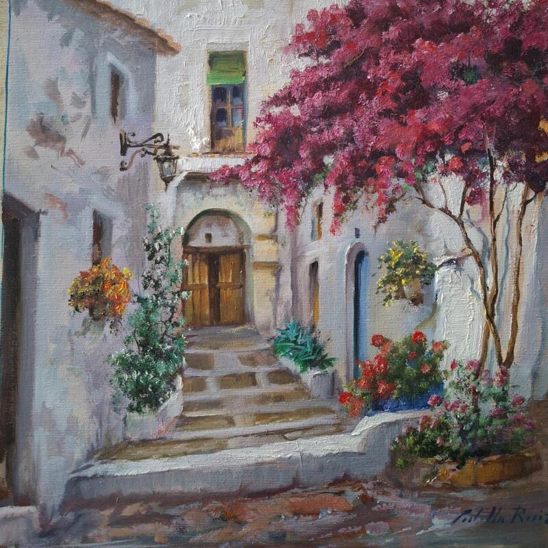 Peinture  Callejón par Cabello Ruiz Jose | Tableau Figuratif Huile